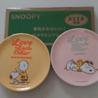 スヌーピー(SNOOPY)のエッセ 3月号 付録 スヌーピーのメラミンプレート２枚セッ(食器)