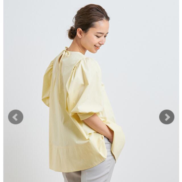 新品未使用♡yori ヨリ♡ランタンAラインブラウス イエロー♡ 最も人気