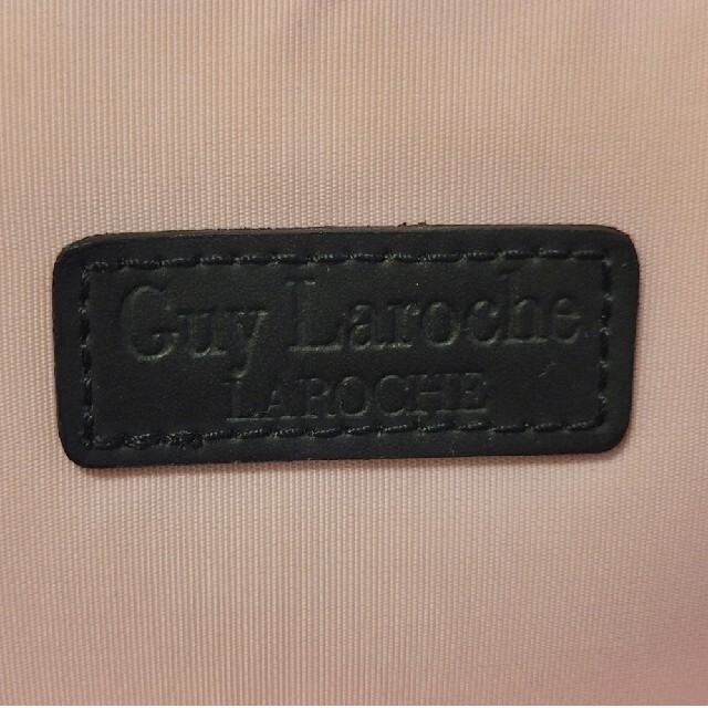 Guy Laroche(ギラロッシュ)のビジネスバッグ ダークグレーブラック ピンク パープルステッチ メンズのバッグ(ビジネスバッグ)の商品写真