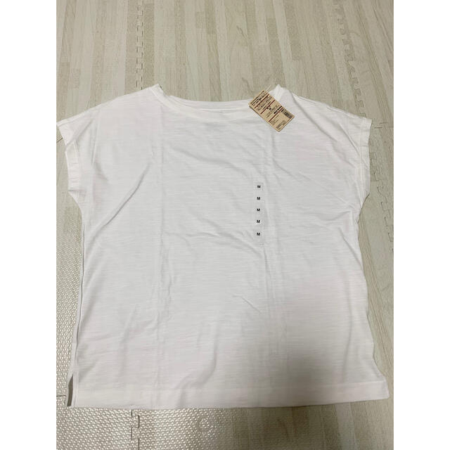 MUJI (無印良品)(ムジルシリョウヒン)の未使用！無印良品♡フレンチスリーブ白Tシャツ レディースのトップス(Tシャツ(半袖/袖なし))の商品写真