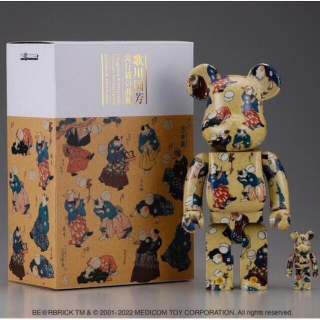 BE@RBRICK 歌川国芳「流行猫の曲鞠」 100% & 400%