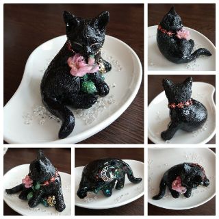 専用です。黒猫さん★オルゴナイト(インテリア雑貨)