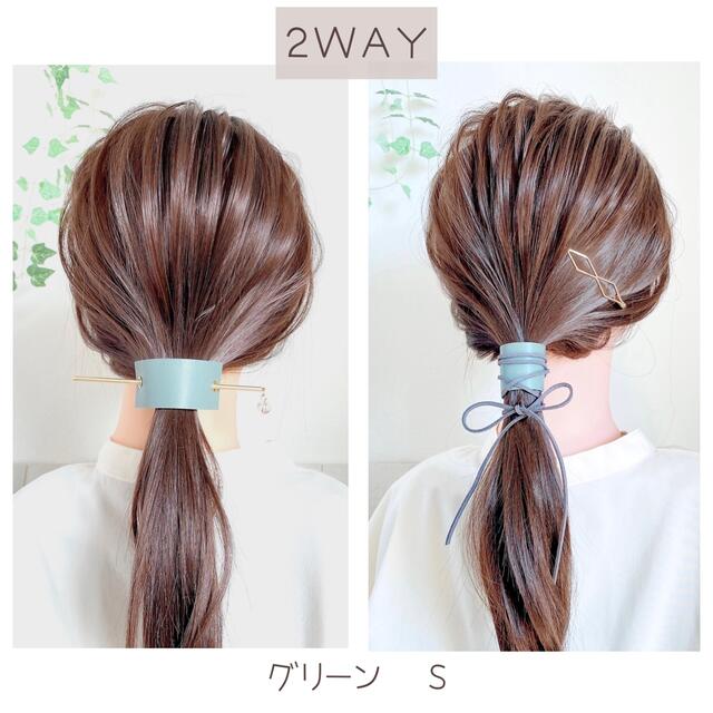 2way 本革 ラップポニー マジェステ レディースのヘアアクセサリー(その他)の商品写真