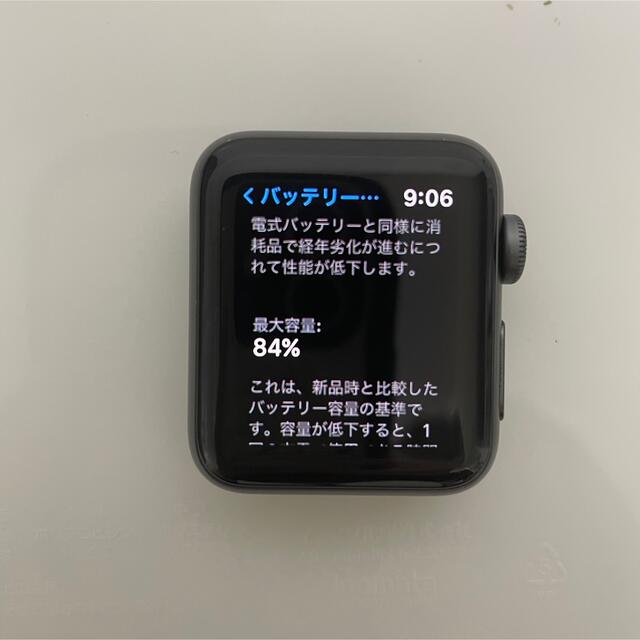 Apple Watch(アップルウォッチ)のApple Watch series3 38mm GPSモデル スペースグレー メンズの時計(腕時計(デジタル))の商品写真