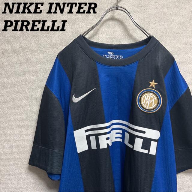 NIKE(ナイキ)の【レア】美品 NIKE ナイキ INTER ユニフォーム PIRELLI ピレリ スポーツ/アウトドアのサッカー/フットサル(ウェア)の商品写真