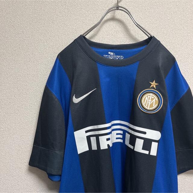 NIKE(ナイキ)の【レア】美品 NIKE ナイキ INTER ユニフォーム PIRELLI ピレリ スポーツ/アウトドアのサッカー/フットサル(ウェア)の商品写真