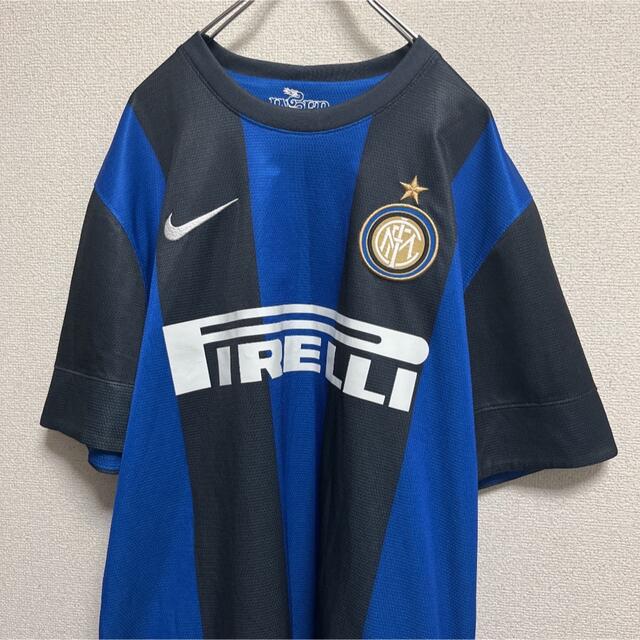 NIKE(ナイキ)の【レア】美品 NIKE ナイキ INTER ユニフォーム PIRELLI ピレリ スポーツ/アウトドアのサッカー/フットサル(ウェア)の商品写真