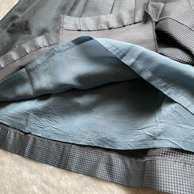 René - 【極美品】Rene ワンピース TISSUE シルク混 千鳥格子 リボンの