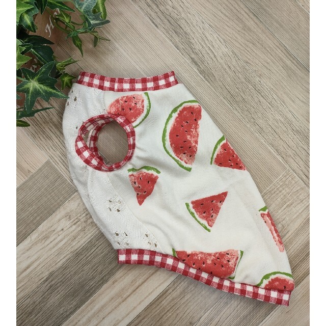 *まっちゃん様専用* スイカ×赤ギンガムチェック タンクトップ Sの通販 by home|ラクマ