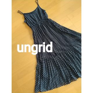 アングリッド(Ungrid)のKUU@様専用♪ungrid★さらさらドットプリーツワンピース アングリッド(ロングワンピース/マキシワンピース)