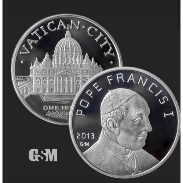 ローマ教皇　フランシスコ銀貨　バチカン　1オンス GSM