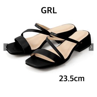 グレイル(GRL)のGRL スクエアトゥローヒール　23.5cm(サンダル)