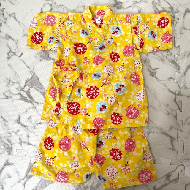 最終値下げ！ベビー　甚平90㎝ キッズ/ベビー/マタニティのキッズ服女の子用(90cm~)(甚平/浴衣)の商品写真