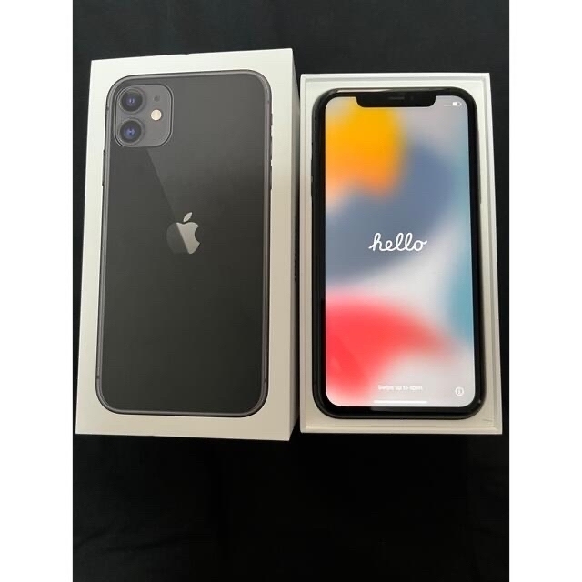 Apple(アップル)のiPhone 11 ブラック 128 GB SIMフリー スマホ/家電/カメラのスマートフォン/携帯電話(スマートフォン本体)の商品写真