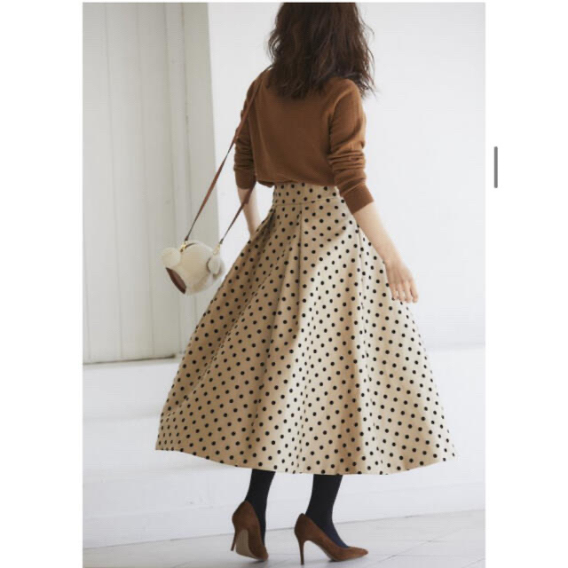 seventen by miho kawahitoフロッキードットスカート- セブンテンバイミホカワヒト フロッキードットスカート フレア ロング S