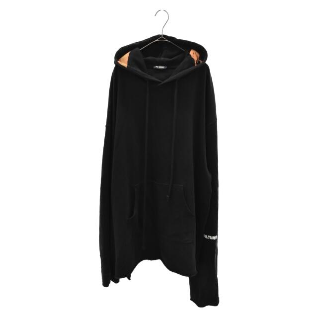 RAF SIMONS ラフシモンズ 17SS Oversized Vultures Asymmetrical Hoodie 171-185 アシンメトリースリーブスウェットプルオーバーパーカーONESIZE備考