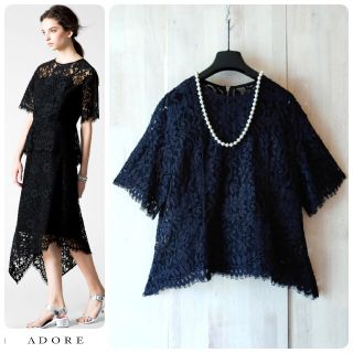 ◆幻◆希少美品 ADORE 定価3.2万円 カタログ掲載 アシンメトリーブラウス