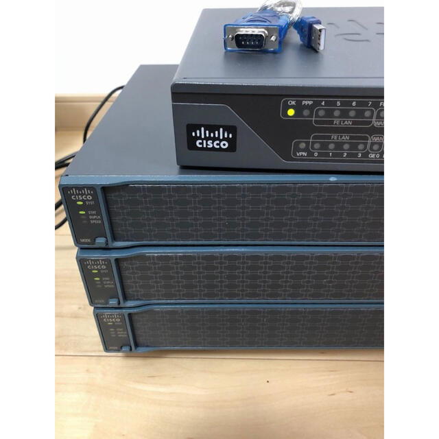 【CCNA、CCNP】ルータ3台セットCisco892J