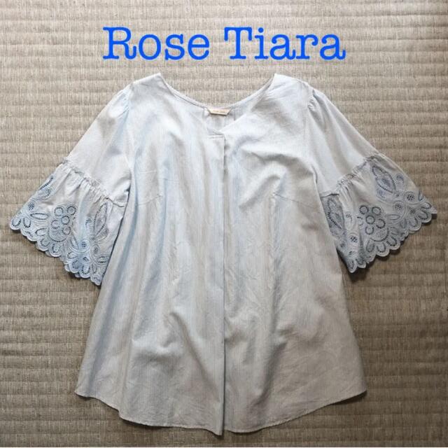 Rose Tiara(ローズティアラ)のローズティアラ　カットワーク刺繍ブラウス レディースのトップス(シャツ/ブラウス(半袖/袖なし))の商品写真
