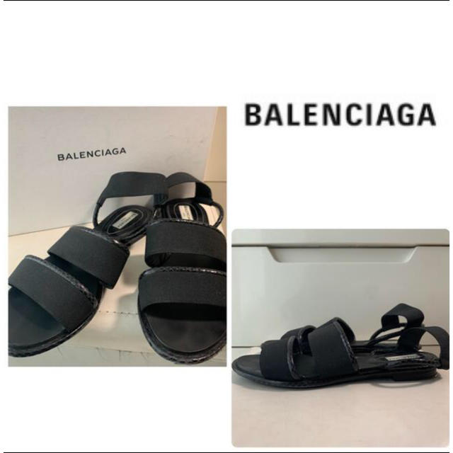 Balenciaga(バレンシアガ)のバレンシアガ　サンダル　ブラック　レザー　黒 レディースの靴/シューズ(サンダル)の商品写真