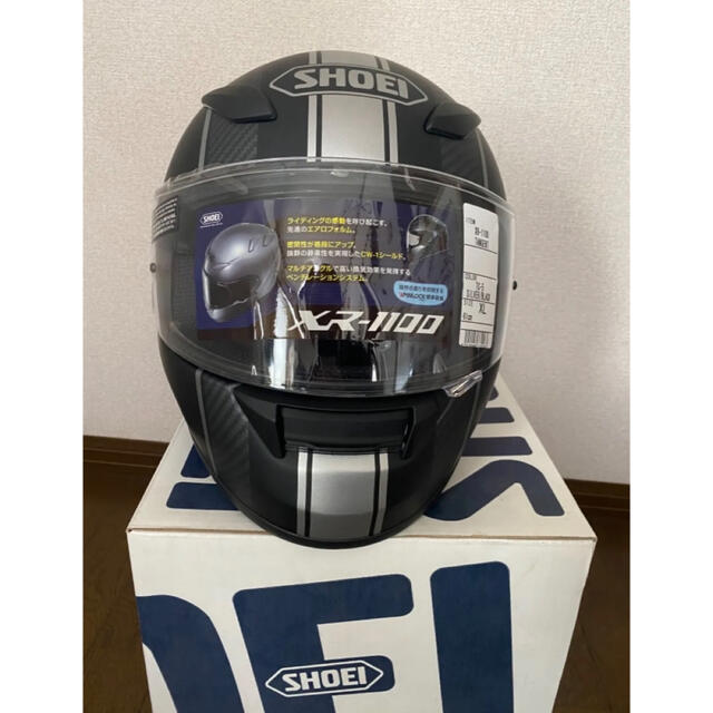 SHOEI XR-1100 TANGENT タンジェント シルバーブラック XL 自動車/バイクのバイク(ヘルメット/シールド)の商品写真