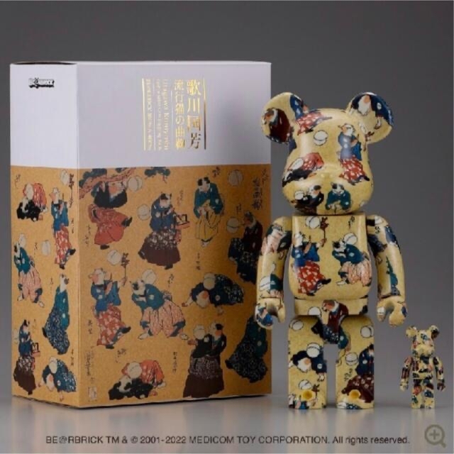 BE@RBRICK 歌川国芳「流行猫の曲鞠」 100% & 400%フィギュア