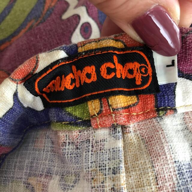 muchacha(ムチャチャ)のムチャチャLサイケ柄パンツ古着ブーフーウー　ヴィンテージ キッズ/ベビー/マタニティのキッズ服女の子用(90cm~)(パンツ/スパッツ)の商品写真