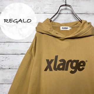 エクストララージ(XLARGE)の【希少ベージュカラー】エクストララージ☆プリントデカロゴ　スウェット　パーカー(パーカー)