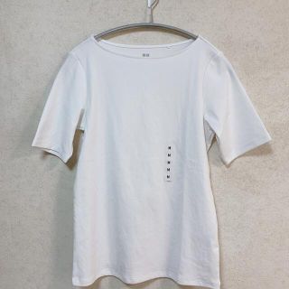 ユニクロ(UNIQLO)の新品未使用　UNIQLO ボートネックTシャツ(Tシャツ(半袖/袖なし))