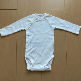 プチバトー(PETIT BATEAU)のプチバトー　ロンパース　白(ロンパース)