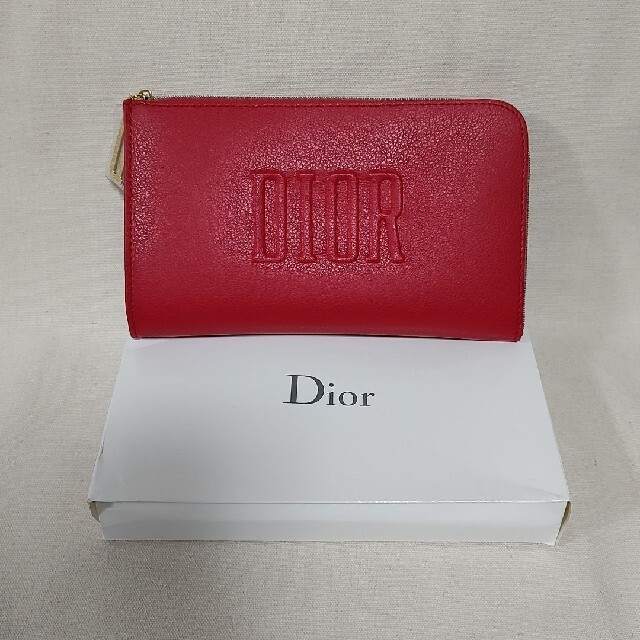 Christian Dior(クリスチャンディオール)のDior ディオール ノベルティ ポーチ レッド レディースのファッション小物(ポーチ)の商品写真