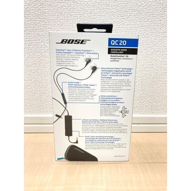 BOSE(ボーズ)のBOSE QuietComfort 20 有線ノイズキャンセリングイヤホン スマホ/家電/カメラのオーディオ機器(ヘッドフォン/イヤフォン)の商品写真