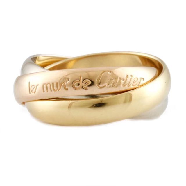 Cartier(カルティエ)のCartier カルティエ トリニティ 3連 750 スリーカラー リング 指輪 レディースのアクセサリー(リング(指輪))の商品写真
