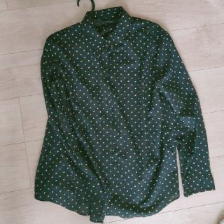 ユニクロ(UNIQLO)のUNIQLO レーヨンドットブラウス L(シャツ/ブラウス(長袖/七分))