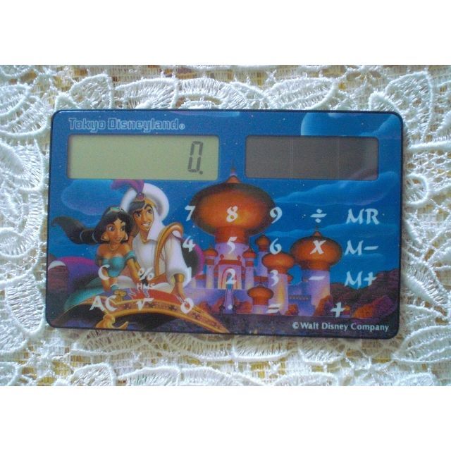 東京ディズニーランド(TDL) アラジン カード型ソーラー電卓