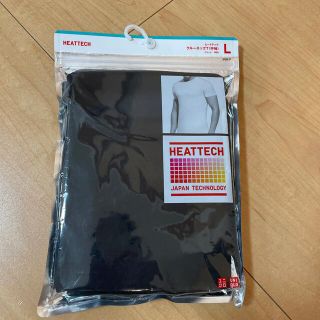 ユニクロ(UNIQLO)のヒートテック　クルーネックT（半袖）L ブラック　メンズ(Tシャツ/カットソー(半袖/袖なし))