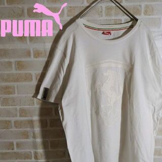 PUMA - プーマ ビッグロゴ Tシャツ エンブレム 白 フェラーリ