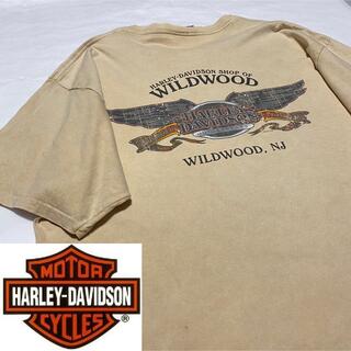 ハーレーダビッドソン(Harley Davidson)の90s 古着 ハーレーダビッドソン USA製 バックプリント シングルステッチ(Tシャツ/カットソー(半袖/袖なし))