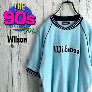 ウィルソン(wilson)の90's wilson ウィルソン　ビッグロゴ　パイル生地　ラグランTシャツ(Tシャツ/カットソー(半袖/袖なし))