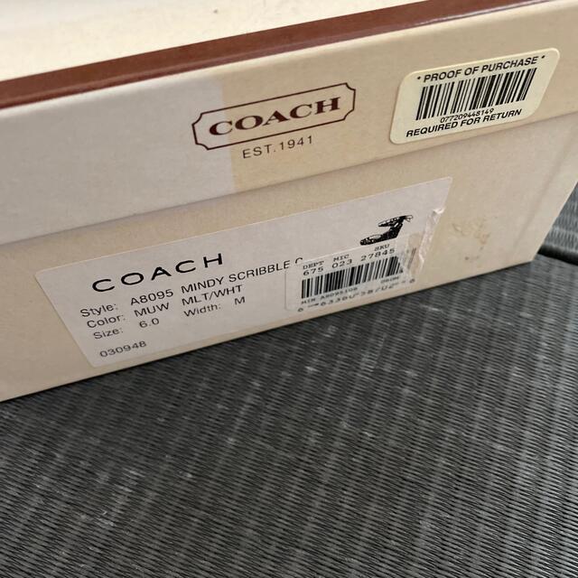 COACH(コーチ)のコーチ　スクリブル　ウェッジソールサンダル　編み上げ　美品 レディースの靴/シューズ(サンダル)の商品写真