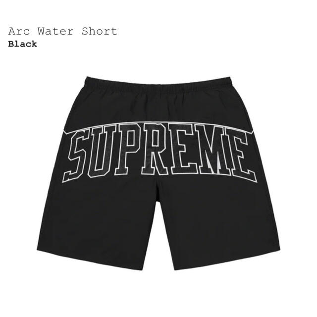 【L】Supreme Arc Water Short Black