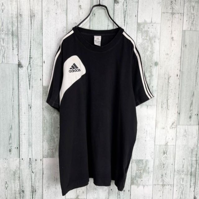 adidas(アディダス)の90's adidas アディダス ロゴ刺繍　三本ライン ゆるだぼ Tシャツ メンズのトップス(Tシャツ/カットソー(半袖/袖なし))の商品写真