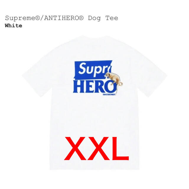 Supreme ANTIHERO Dog Tee white XXLメンズ