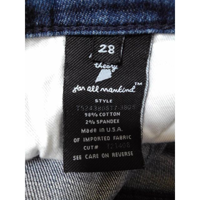 7 for all mankind(セブンフォーオールマンカインド)の274  7フォーオールマンカインド 28 USA古着 インディゴ染めデニム メンズのパンツ(デニム/ジーンズ)の商品写真