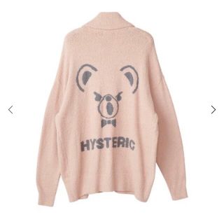 ヒステリックグラマー(HYSTERIC GLAMOUR)のyu様専用:新品タグ付 HYSTERIC BEAR編込 カーディガン　ピンク(カーディガン)