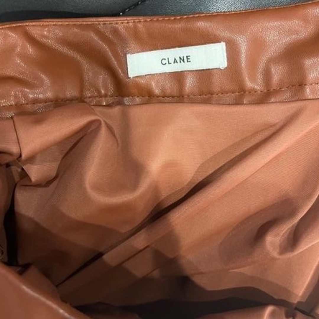 CLANE(クラネ)のclane レザースカート　クラネ　スカート レディースのスカート(ミニスカート)の商品写真