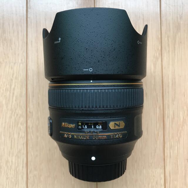 Nikon(ニコン)の【美品】Nikon AF-S NIKKOR 58mm f/1.4G スマホ/家電/カメラのカメラ(レンズ(単焦点))の商品写真