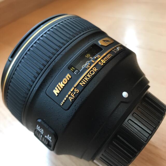 Nikon(ニコン)の【美品】Nikon AF-S NIKKOR 58mm f/1.4G スマホ/家電/カメラのカメラ(レンズ(単焦点))の商品写真