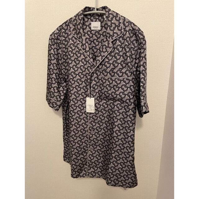 本物保証! BURBERRY オーバーサイズ バーバリー シャツ シルク 半袖 TB