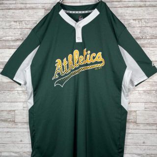 マジェスティック(Majestic)のMLB ゲームシャツ Athletics Tシャツ (Tシャツ/カットソー(半袖/袖なし))